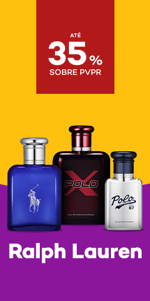 Marca Ralph Lauren om destaque promocional de at&eacute; 35% obre pre&ccedil;o de Venda ao P&uacute;blico Recomendado